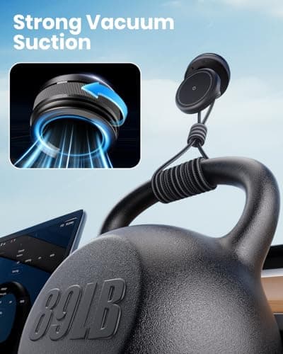 MiiKARE 2025 Upgraded Magnetic Phone Holder 360° Rotating Vacuum Magnetic Car Phone Holder for Magsafe,Adjustable&Foldable Magnets Car Phone Mount for Cars/Gym/Mirror/Shower for iPhone&Android,Black — view 4