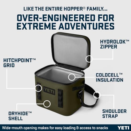 YETI Hopper Flip 12 Medium Cool Bag, Olive — view 3