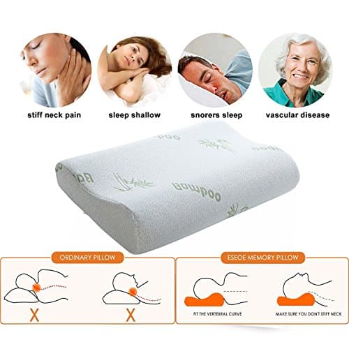 Ecosafeter 2026 New Upgrade Memory Foam Pillow- Cervical Orthopedic Deep Sleep Neck Pillow-Superior Comfort for Neck Shoulder Pain Sleeping Bamboo pillowcase — view 6