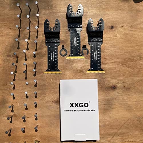 XXGO 3 Pcs Titanium Metal Cutting Oscillating Multitool Saw Blades — view 3