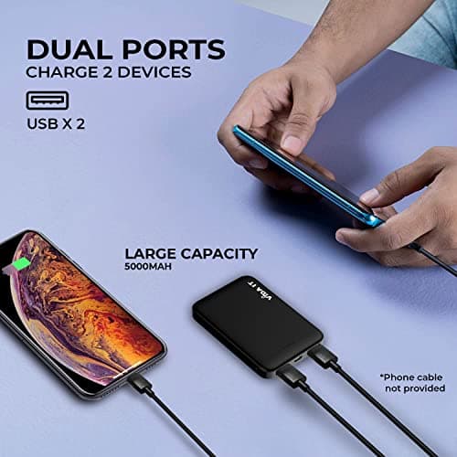 Vida IT 2-Pack Mini Power Bank 5V 2A USB Battery Pack for Heated Vest Jacket Gilet Small Portable Charger for iPhone 7 8 11 Samsung Galaxy S7 S8 S9 Google Pixel Android Mobile Phone 5000mAh Powerbank — view 5