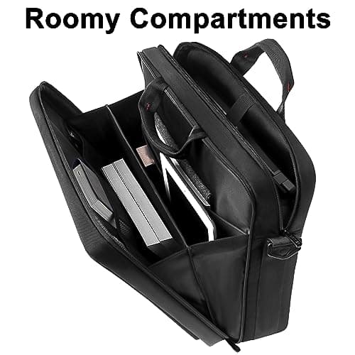 DOMISO 17-18 Inch Laptop Bag,Water-Resistant Shockproof Business Laptop Briefcase Messenger Shoulder Bag for Dell XPS 17,HP Envy Pavilion 17,Lenovo Ideapad 17,ASUS Vivobook 17,Acer Aspire 17, Black — view 4