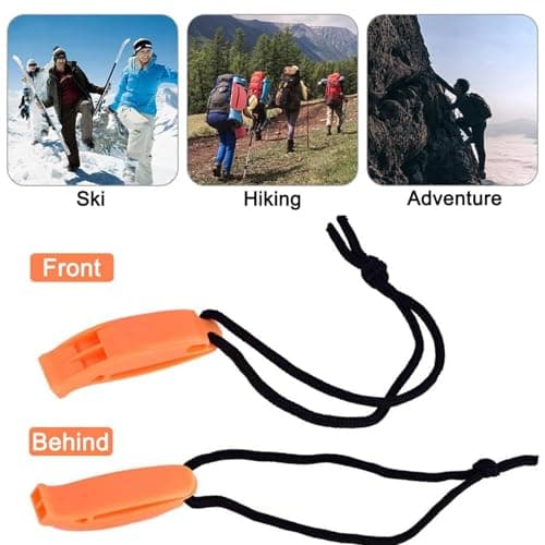 Fizzix 2-Pack High-Decibel Survival Whistles with Reflective Lanyard – Essential Safety Gear for Hiking and Emergencies — view 5