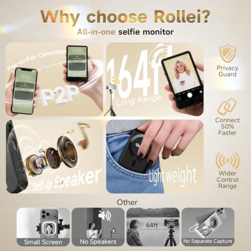 Rollei Compact Traveler Star S1 (Formerly DIGI 3400) Aluminum Video Tripod - Up to 2kg Payload, Includes Head and Bag - Black — view 4