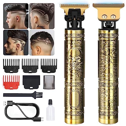 Hair Clippers for Men, Rechargeable Beard Trimmer with 4 Limit Combs, Grooming Kit for Barbers Haircut, USB Type-C Charging, Professional Shaver Gifts