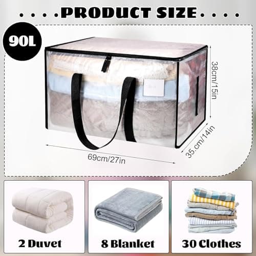 Dntorx 6 Pack 90L Moving Bags Heavy Duty Moving Boxes Dorm Storage Bag — view 5