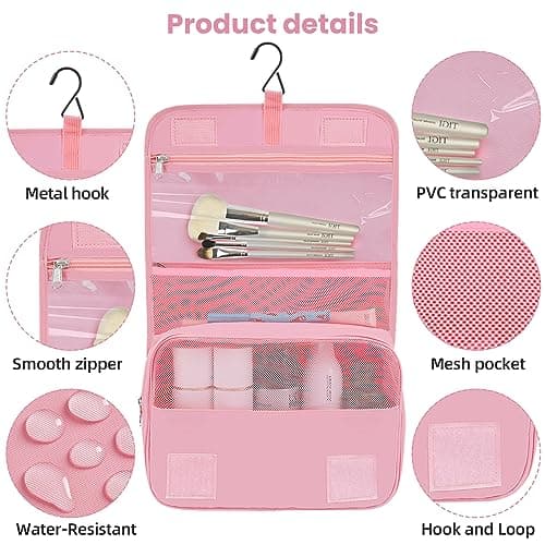 BAGAIL 10 Set Packing Cubes Various Sizes Packing Organizer for Travel Accessories Luggage Carry On Suitcase - Pink — view 4