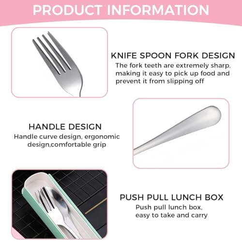 12 PCS Travel Cutlery Set with Case — view 3