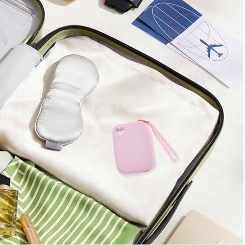 GALPADA Waterproof Silicone Earbud Carrying Case with Sealed Design, Portable Earphone Storage Pouch for Travel, Elegant Lavender Soft Earphone Protection Bag for Occasions — view 5