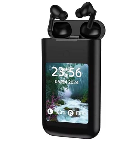 NEIU Wireless Earbuds with 8000mAh Charging case (Powerbank), Bluetooth 5.3 Earphones with Touch Screen, ANC/ENC Noise Cancelling