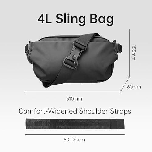 4L Cross Body Bag with Magnetism Carabiner for Travelling, Sports Hiking — view 6