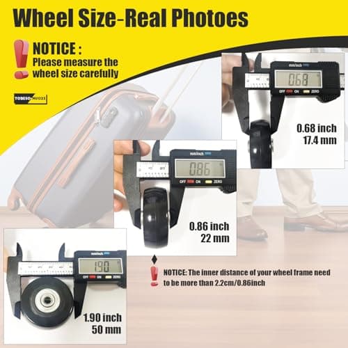 Luggage Suitcase Replacement Wheels 50mm 4 Pieces Suitcase Wheels Replacement Wheel (50 * 22) — view 4