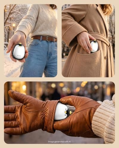 Gaiatop Magnetic Hand Warmers Rechargeable 2 Pack, Cute Penguin Design — view 5