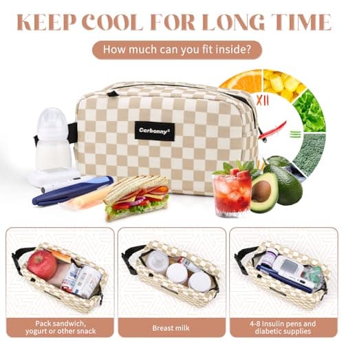 Cerbonny Small Lunch Bag, Small Cool Bag with Ice Packs — view 4
