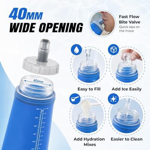 Freak Athletics Collapsible Water Bottle - 2 x 500ml Running Water Bottle — view 4
