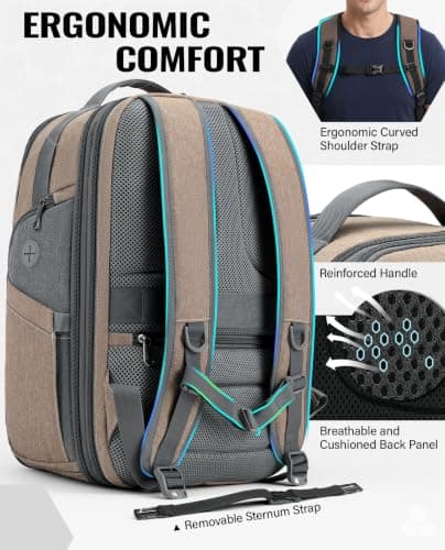 VANKEV Expandable Travel Laptop Backpack Underseat Cabin Bag For EasyJet — view 4