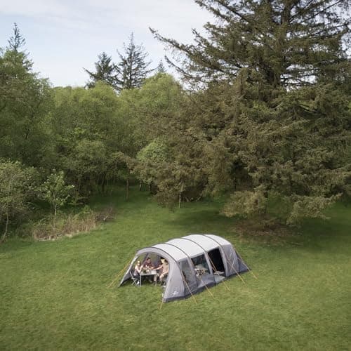 Vango Purbeck 600XL Family Tent [Amazon Exclusive], Large 6 Man Tent with 3 Rooms, Enclosed Porch Area, Double Living Area, Climate Windows - Vivid Grey — view 6