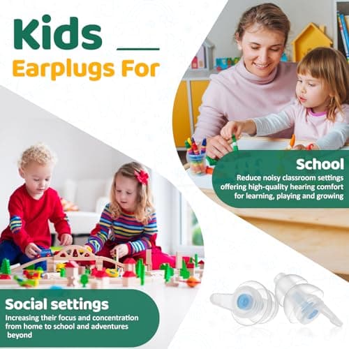 Naiicute Kids Ear Plugs 6-12yrs, Airplane Travel Pressure Relief, 2 Pairs — view 4