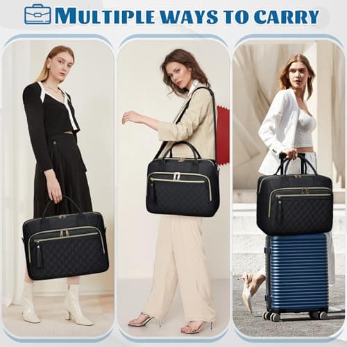 RAINSMORE 17 Inch Laptop Bags for Women Large Laptop Case Messenger Bag — view 6