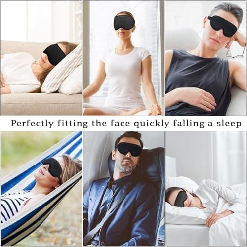 Luoqun88 100% Blackout Sleep Mask—Zero Eye Pressure Eye Mask — view 6
