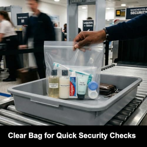Airport Liquid Bags, 8 Pack 20 x 20cm Clear Travel Bag for Hand Luggage — view 4
