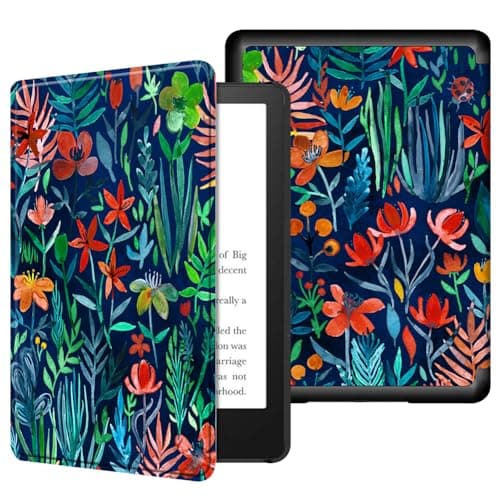 Fiorky PU Leather Case for Kindle Paperwhite 12th Gen & Signature Edition 7" - Auto Sleep/Wake, Waterproof, Multicolor, Unisex eReader Case