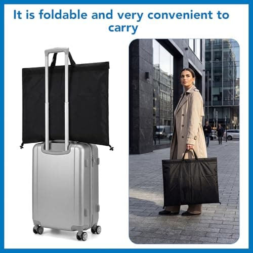 Dntorx 2PCS Long Dress Bags Covers PEVA Wedding Dress Bags 71in, Black — view 5