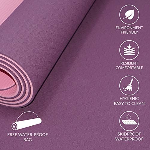 ComFy Premium Non-Slip TPE Yoga Mat – Eco-Friendly Workout Mat for Pilates, Meditation, 183cm x 61cm x 6mm — view 6