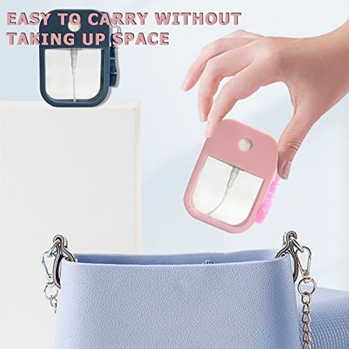 MaehSab 7 Pack Portable Spray Bottles, 38ml Refillable Cosmetic Perfume Bottle, Moisturizing Sprayer Box, Alcohol Hand Sanitizer Empty Bottle for Travelling, Reusable Holder — view 3