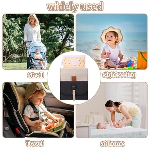 2 Pack Portable Changing Mats, Foldable Waterproof Travel Nappy Pads — view 6