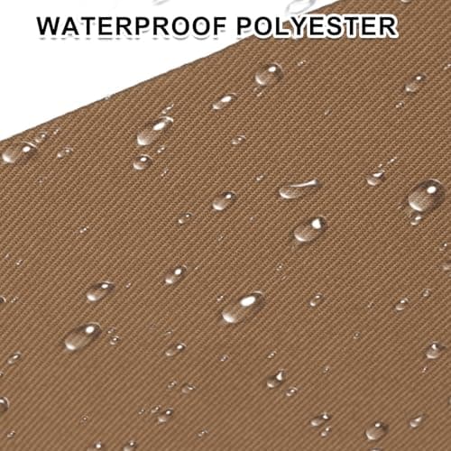 sourcing map 2 Pcs Self-Adhesive Repair Patches 9.5 x 12.5 cm Waterproof Twill Fabric Repair Patch Tape Washable Repair Patch Kit for Down Jackets Clothes Tents Umbrellas Bags, Light Brown — view 3