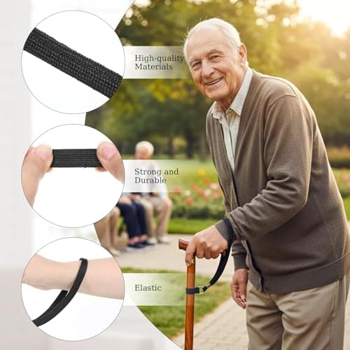 Sibba Walking Stick Wrist Strap 4 Pcs Cane Wrist Strap Crutch Straps Leash — view 3
