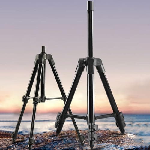 plplaaoo Aluminum Alloy Fishing Rod Tripod Adjustable Portable Folding Fishing Pod Tripod Stable Non Slip Design for Beach River Lake Fishing Enthusiasts Lightweight Durable — view 4