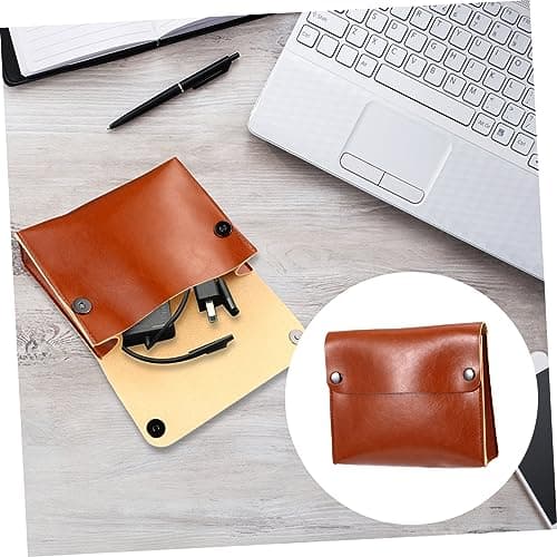 Gadpiparty Digital Accessories Storage Bag Power Charger Usb Charger Cable Organiser Travel Adapter Compact Storage Brown — view 6