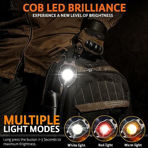 GUARDMAN Survival Tool Fire Starter Emergency Light Carabiner Multi-tool Screwdriver Whistle Bottle Opener Hiking Outdoor Father’s Day Gift For Dad Hunting Pocket Multi Use Stocking Stuffer — view 6