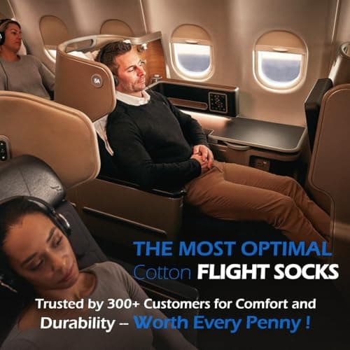 Kensington Cotton Flight Socks 18–21mmHg Compression for Men & Women 6-8 — view 3