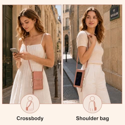 Touch Screen Crossbody Phone Bag for Women Anti Theft Crossbody Bag Purse — view 5