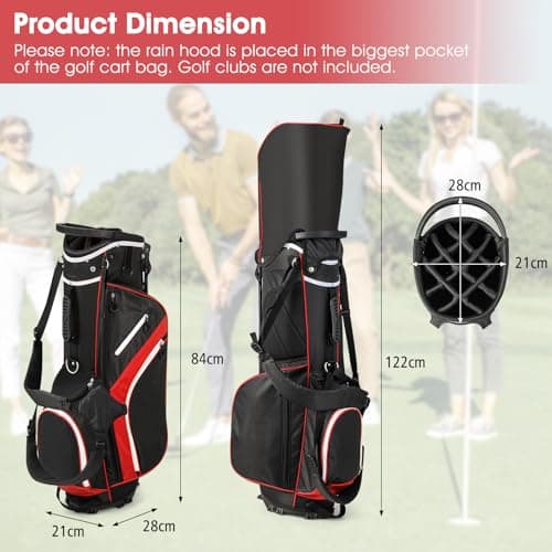 SPOTRAVEL Lightweight Golf Bag, Golf Stand Bag (Red) — view 6