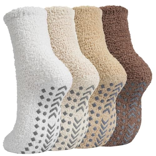Caldodo Women's Fluffy Slipper Socks, Winter Warm Bed Socks for Ladies