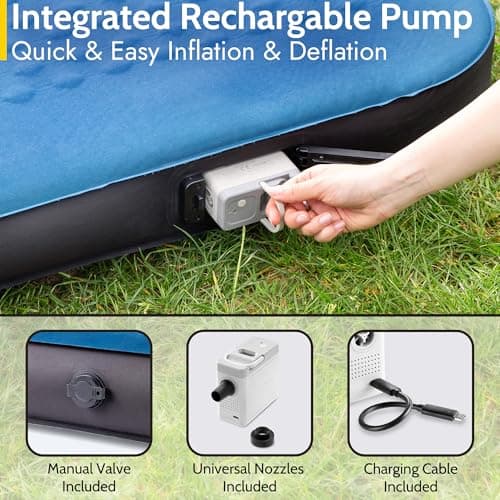 Trail Self Inflating Mattress with Integrated Rechargeable Pump, Double — view 3
