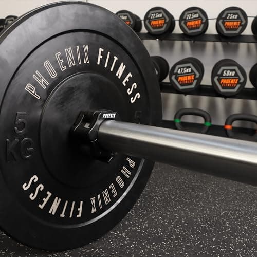 Phoenix Fitness Barbell Clamps - Pair of 1” or 2” Olympic Bar Collars for Weightlifting Bars - Set of 2 Heavy-Duty Barbell Clips - Quick Release Clamps for Home & Gym Training - Black, 2-inch — view 2