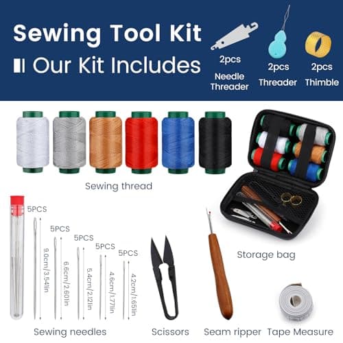 SUVSOON 40 Pcs Sewing Kit, Stainless Steel Sewing Needles Set — view 2