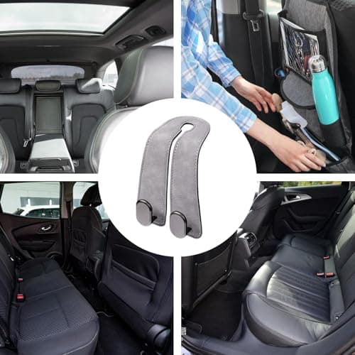 Purse Hook for Car Double Metal Universal PU Leather Organizer — view 4
