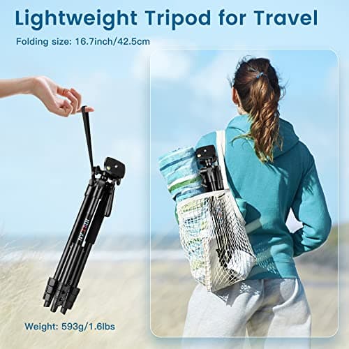 JOILCAN Phone Tripod with Remote, 54" Extendable Selfie Stick Tripod Stand — view 6