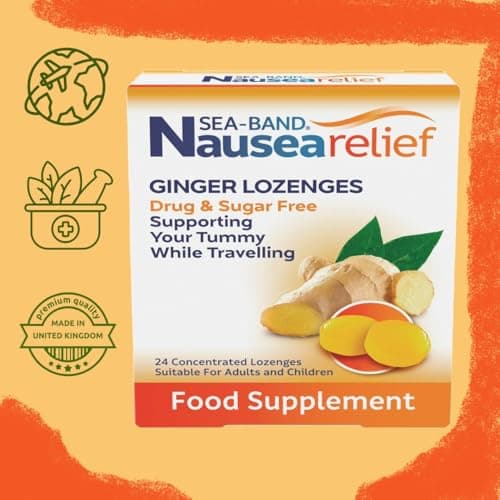 Sea-Band Travel Sickness Sugar Free Ginger Lozenges, 24 Lozenges — view 3