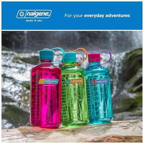 Nalgene Sustain Tritan BPA-Free Water Bottle Made with Material Derived from 50% Plastic Waste, 32 OZ, Narrow Mouth, Jade — view 6