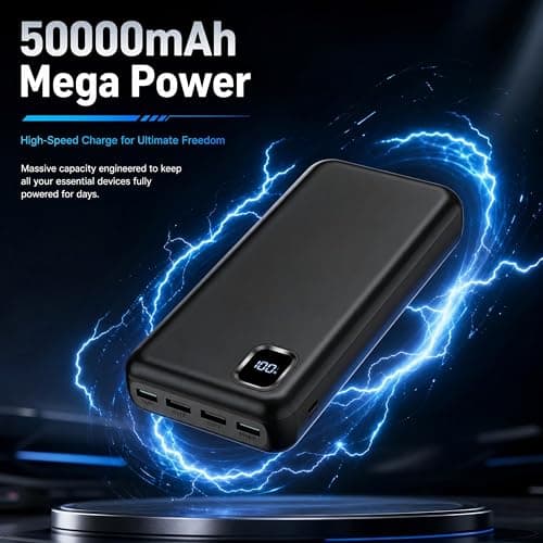 Flowhole Power Bank 50000mAh Large Capacity USB C Battery Pack — view 3