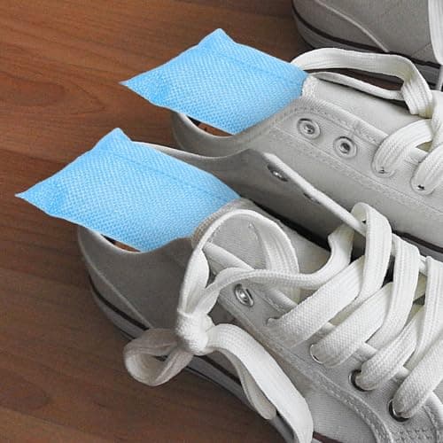 Bamboo Charcoal Linen Blue Shoe Deodorizer Bags 6pcs — view 6