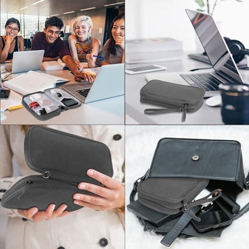 Arae Travel Essentials Electronic Organizer Double Layer - Dark Gray, M — view 6
