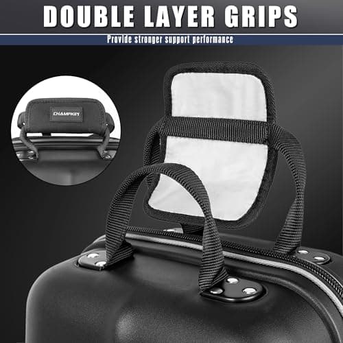CHAMPKEY Golf Travel Bag Flight with Wheels | With Sturdy Plastic Hard Case Top | Premium Oxford Fabric Golf Bag - High Performance Bag Travel Case — view 4